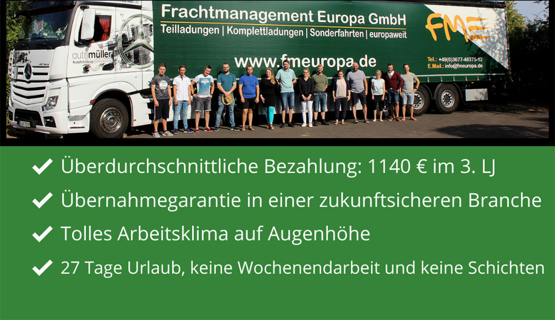 Slideshow Bild 3 FME Frachtmanagement Europa GmbH - Ausbildung zum Kaufmann für Spedition- und Logistikdienstleistungen / Speditionskaufmann (m/w/d) - 7775375