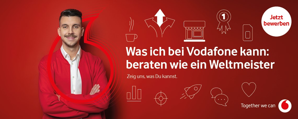 Headerbild Vodafone GmbH - Verkaufsberater (m/w/d) im Vodafone-Shop Köln - 7768170