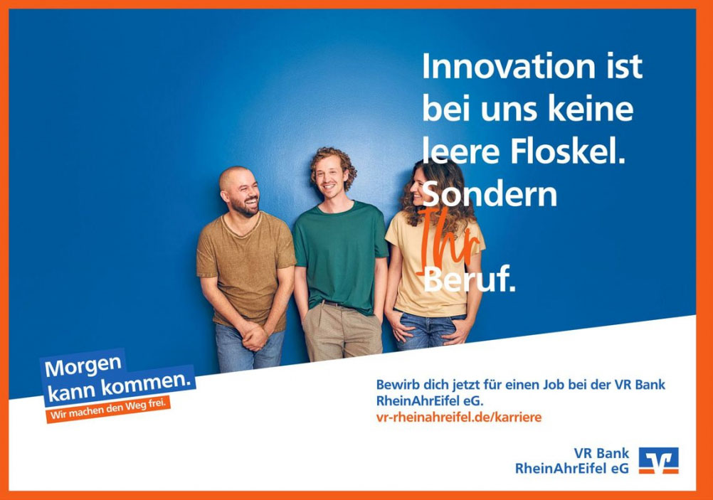 Headerbild VR Bank RheinAhrEifel eG - OmnikanalmanagerIn (w/m/d) im Team Innovation & Prozesse - 7772183